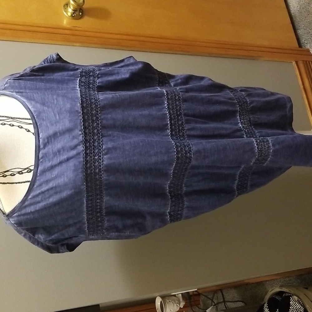 Chaps slub cotton sleeveless tee 1X